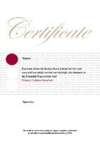 Urinary Catheter Insertion certificate